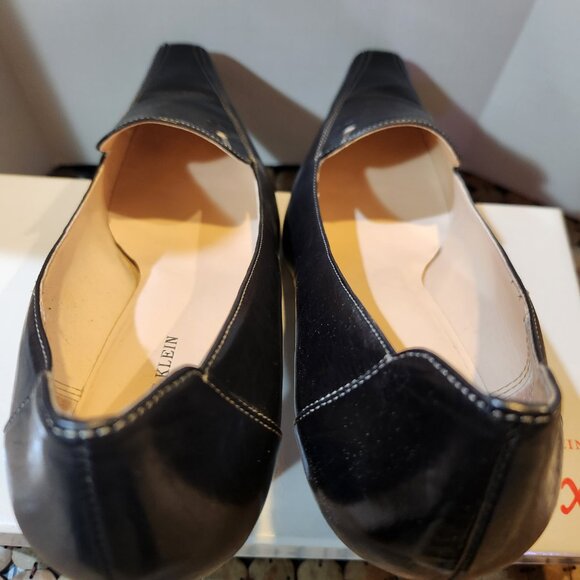 Anne Klein AK Fletcher Iflex Black Leather Slip On Pants Shoes sz 10 - Picture 7 of 10